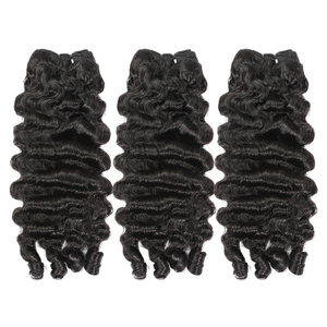 Supplier wholesale Burmese Curly Bundles Human Hair Spiral End Quick Human Hair Bundles Extensions for Women 8-40 inch Natural Black