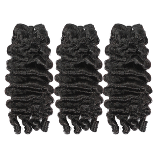 Supplier wholesale Burmese Curly Bundles Human Hair Spiral End Quick Human Hair Bundles Extensions for Women 8-40 inch Natural Black