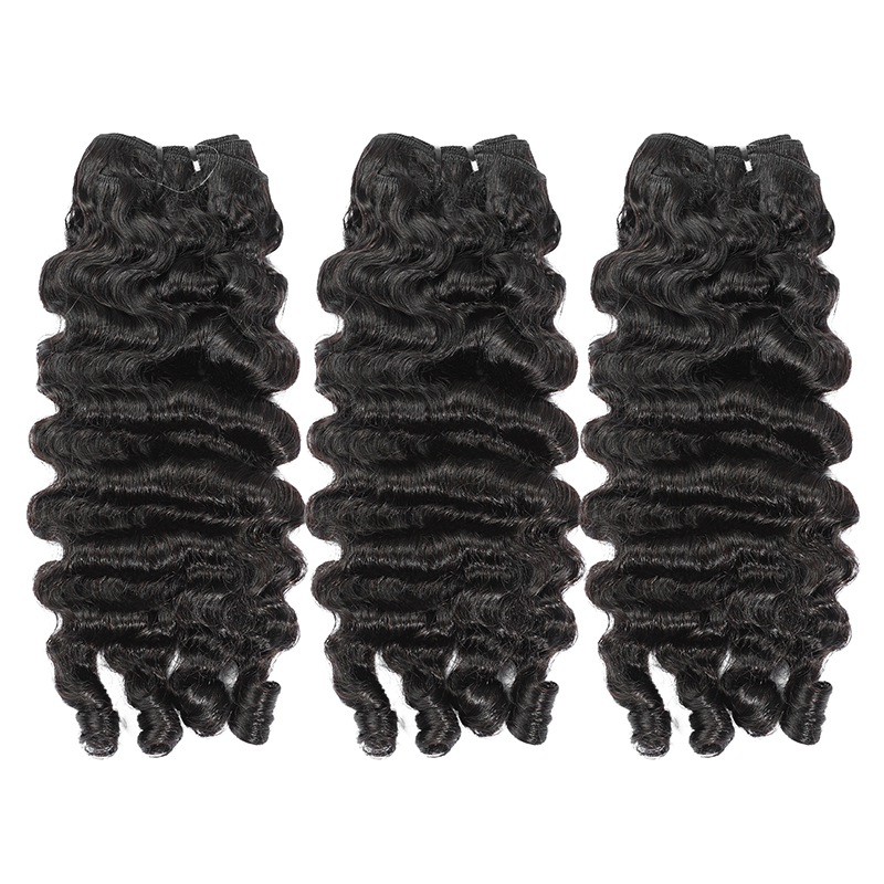 Supplier wholesale Burmese Curly Bundles Human Hair Spiral End Quick Human Hair Bundles Extensions for Women 8-40 inch Natural Black