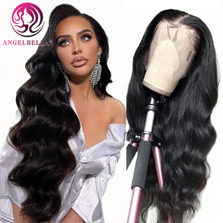 Unprocessed Virgin Peruvian Wigs Human Hair 13x4 Transparent 30 Inch Body Wave Lace Front Hair Wig for Black Women