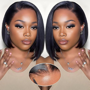 Humanl Hair Short Wigs Hair Vendors Transparent Part Lace Wig Brazilian Hair Wigs