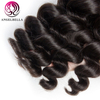 Remy Hair Extensions Natural Black Color Loose Wave Hair Weave Bundle For Black Women 