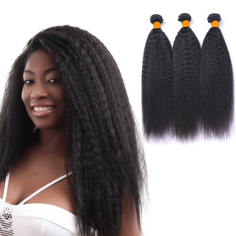 Cheap Brazilian Natural Kinky Straight Human Hair Bundles