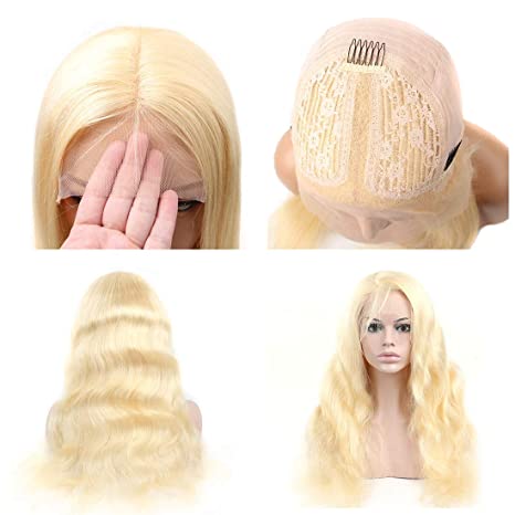 Blonde Lace Front Wig Human Hair For Women 13x4x1 T Part Blonde Body Wig Human Hair 150% Density