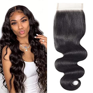 2022 New Style 4x4 HD Lace Closure Body Wave Human Hair Transparent Lace Closure Pre Plucked with Baby Hair