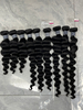 Unprocessed Peruvian Sew In Loose Deep Wave Human Hair Bundles Natural Black Color
