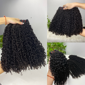 100% Unprocessed Brazilian Funmi Human Hair Bundles Virgin Human Hair Pixie Curly Bundle Curly Hair Bundles
