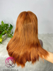 Orange Ginger Color Super Double Drawn Lace Front Wig 13x4