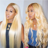 Good Quality Transparent 613 Frontal Blonde Wig Brown Roots