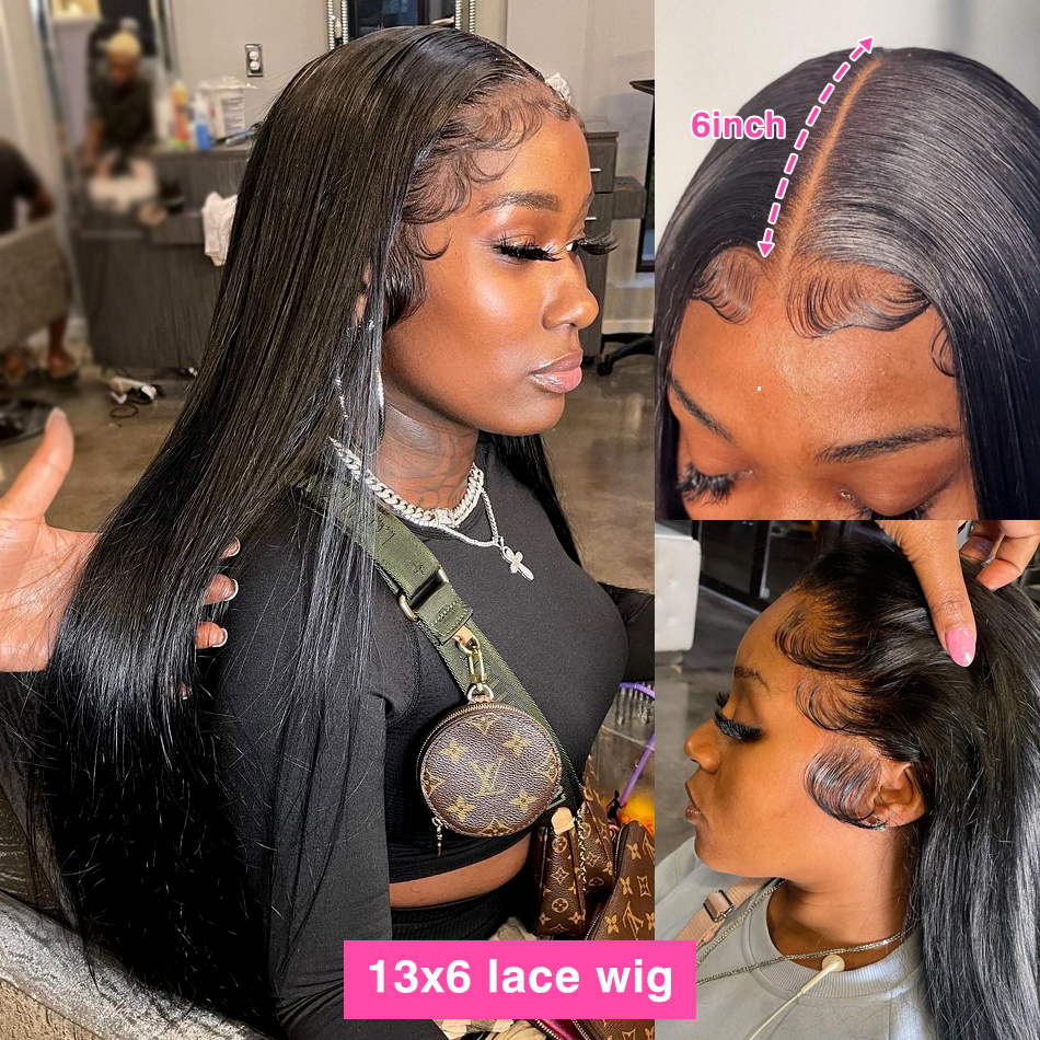 13x6 Transparent Lace Frontal Wig Human Hair