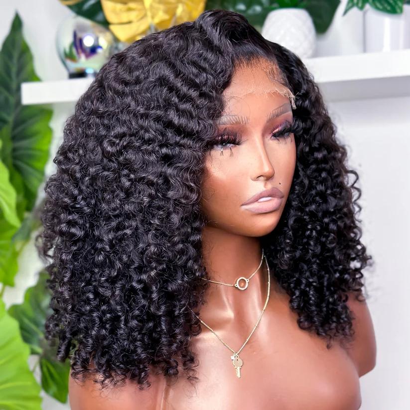 AngelBella DD Luxury Hair Human Hair Natural Transparent Lace Frontal Wig Raw Virgin Human Hair Lace Front Wig