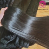 Angelbella Queen Doner Virgin Hair Straight Natural 1B# Raw Cuticle Aligned Human Hair Waves Bundles