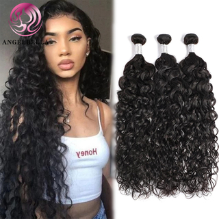 AngelBella DD Diamond Hair Wholesale Brazilian Water Wave Bundles Double Drawn Human Hair Weave Bundles