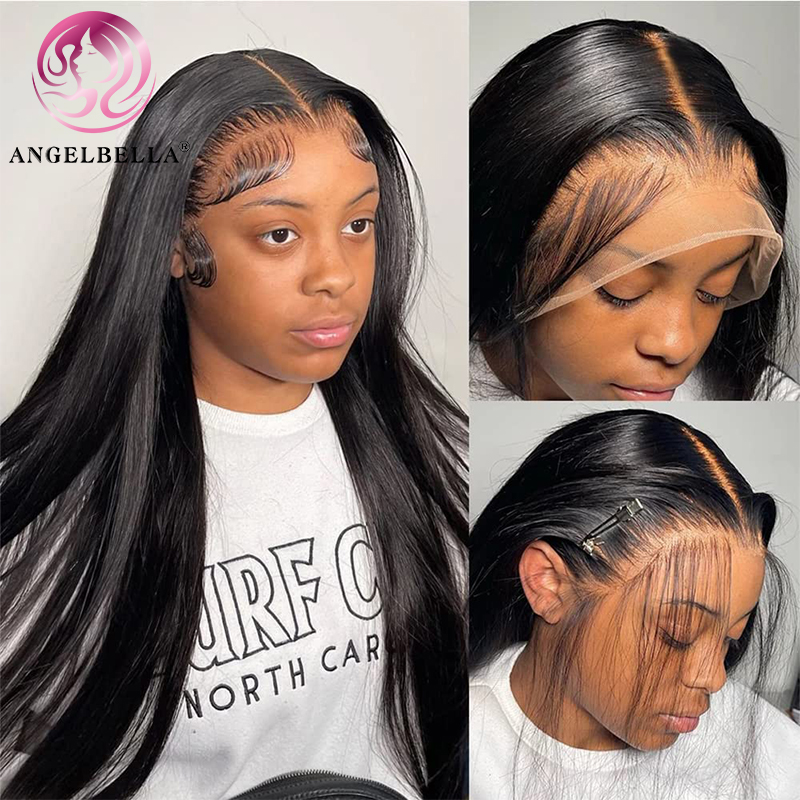 AngelBella Glory Virgin Hair 13X4 Straight Wholesale Brazilian HD Lace Frontal Human Hair Wig