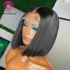  AngelBella DD Diamond Hair Short Natural Color Double Drawn Human Hair Vietnamese Bob Lace Wigs for Balck Women 