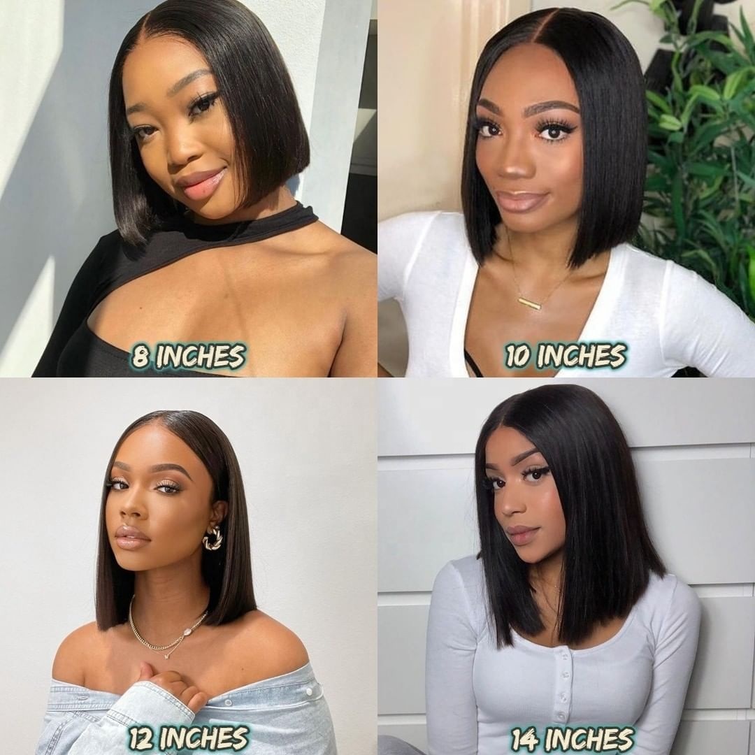 Wholesale Brazilian Human Hair Lace Frontal Wig Transparent Swiss Glueless Smooth Straight Short Bob Wigs for Black Women
