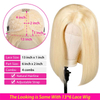 Transparent 613 Blonde Lace Front Wigs for Black Women Remy Straight Brazilian Human Hair Wigs