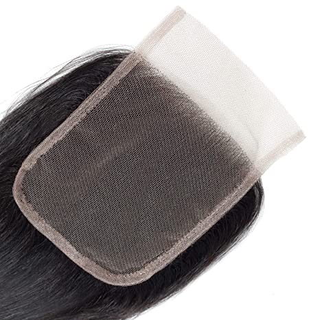 2022 New Lace Closure 4X4 Brazilian Virgin Straight Transparent Closure With Natural Hairline
