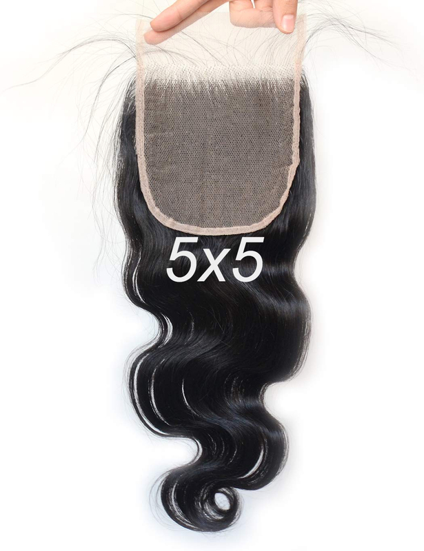 2022 Transparent Lace 5x5 Lace Closure Body Wave with Baby Hair Bleached Knots Hairpieces