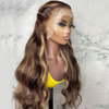 Wow African Highlighted Headband Blonde And Brown Frontal Wig