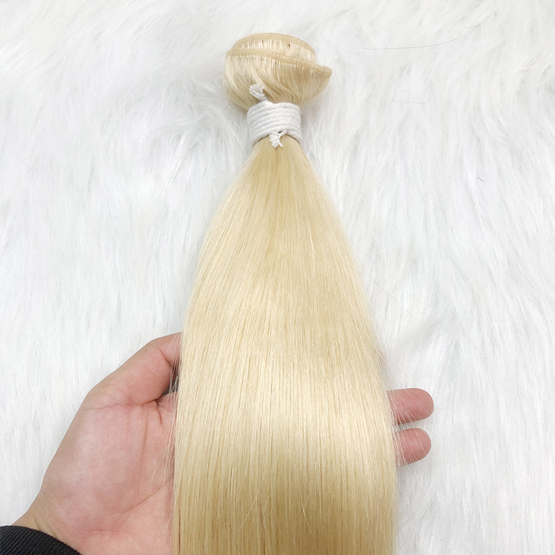 613 Straight Blonde Brazilian Hair Weave Human Hair Bundles