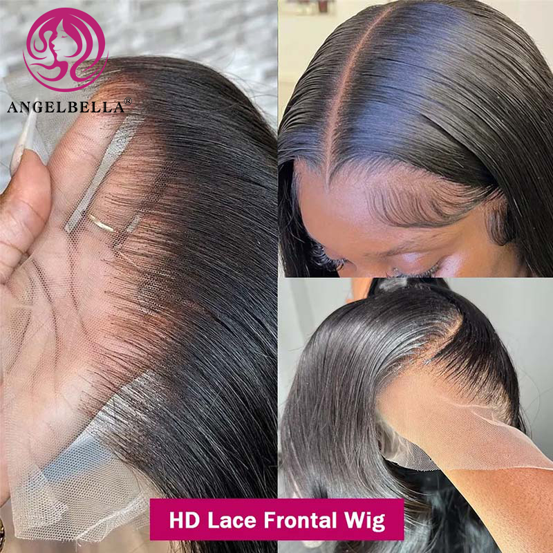 AngelBella Queen Doner Virgin Hair AngelBella 13X4 HD Lace Wig Glueless Wigs Human Hair Cuticle Aligned Hair Glueless Wigs