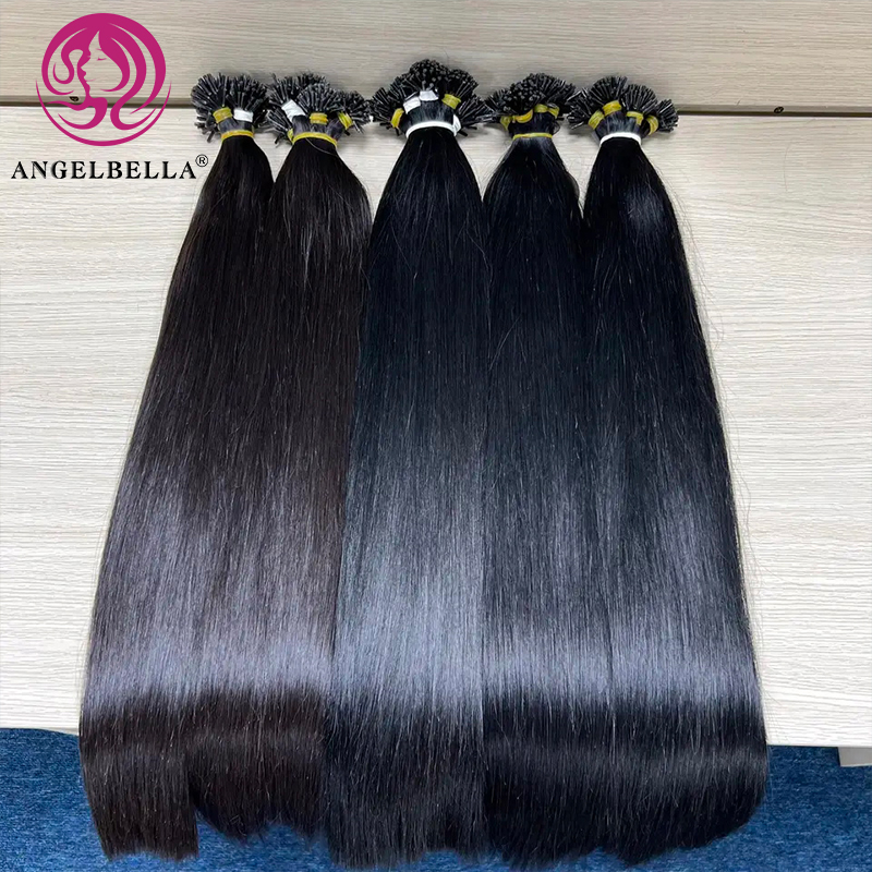 Angelbella Queen Doner Virgin Hair Straight Natural 1B# Raw Cuticle Aligned Human Hair Waves Bundles