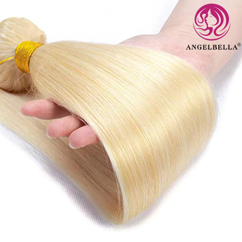 AngelBella Glory Virgin Hair Honey 613 Blonde Straight 8-30 Inch Brazilian Raw Human Hair Bundles