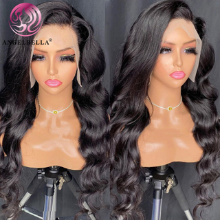 Angelbella Queen Doner Virgin Hair 13X4 Black Body Wave Best Human Hair HD Lace Front Wigs