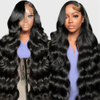 Wholesale Brazilian Hair Vendors Glueless 180% Density 13x4 Human Hair Lace Frontal Wigs Transparent Body Wave Lace Front Wig