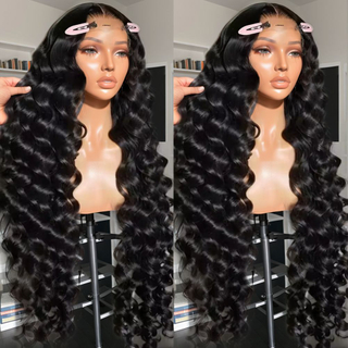 AngelBella Wholesale Brazilian Lace Front Wigs 180% Density Transparent Loose Wave Human Hair Wig for Women