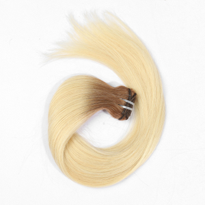 AngelBella 100% Brazilian Virgin Hair Hand Tied Weft Cuticle Aligned Bone Straight Dyed Natural Style Quality Raw Human Hair