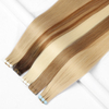 Tape in Extensions 100% Raw Virgin Human Hair Wholesales Cuticle Aligned Hair Bone Straight Tape in Hair Extensions Natural