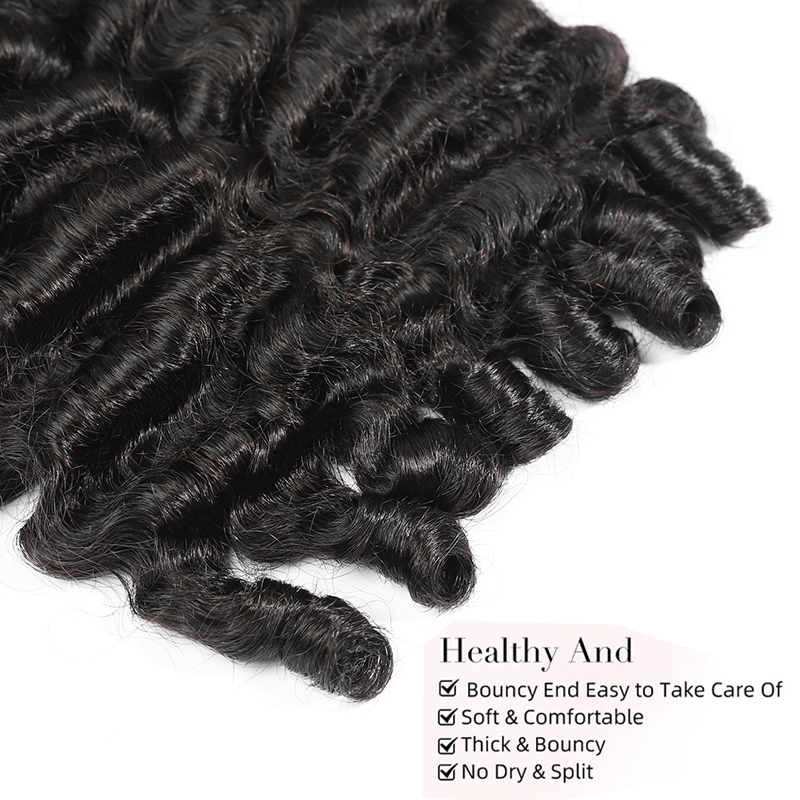 Wholesale Custom Burmese Curly Bundles Brazilian Virgin Remy Hair Wet and Wavy Quick Weave Human Hair for Women 8-40 Inch with Spiral Curly End 100% Unprocessed Hair Extensions Natural Black