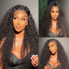 Factory Direct 4X4 5x5 Jerry Curl Glueless Wigs Long Brazilian Virgin Remy Hair Curly HD Human Hair Lace Closure Lace Wig