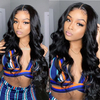 Body Wave Lace Closure Wigs 13x4 Pre Plucked Remy Human Hair Wigs Full Ends 180% Density