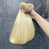 613 Brazilian Human Hair Bundles Straight Blonde Bundles with Closure