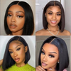 Pre Plucked Remy Lace Part Wigs Short Bob Lace Brazilian Straight Wig 13x1 T Part Bob Lace Human Hair Wigs For Black Women