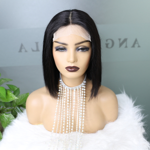 Human Hair Lace Front 13x4 Wigs Bob 10 Inch 150 Density Brazilian Virgin Human Hair Short Bob Wigs