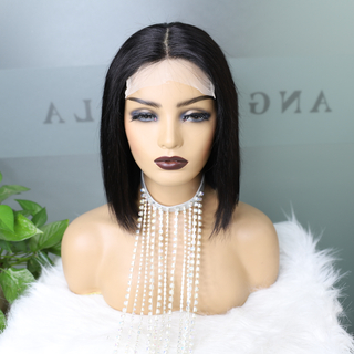 Human Hair Lace Front 13x4 Wigs Bob 10 Inch 150 Density Brazilian Virgin Human Hair Short Bob Wigs