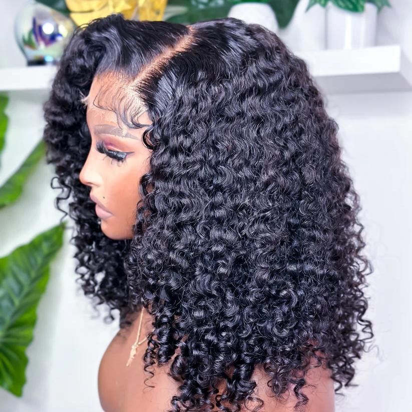 AngelBella DD Luxury Hair Human Hair Natural Transparent Lace Frontal Wig Raw Virgin Human Hair Lace Front Wig