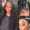 AngelBella DD Diamond Hair 13x4 HD Lace Frontal Deep Wave Human Hair Wig