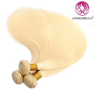 AngelBella Glory Virgin Hair Honey 613 Blonde Straight 8-30 Inch Brazilian Raw Human Hair Bundles