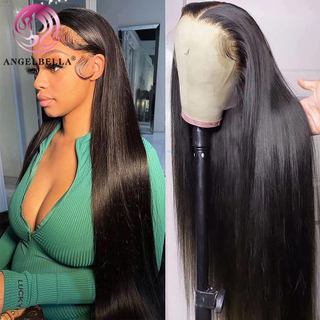 AngelBella Glory Virgin Hair 180% Density Brazilian 13×4 Bone Straight Human Hair HD Lace Front Wigs 