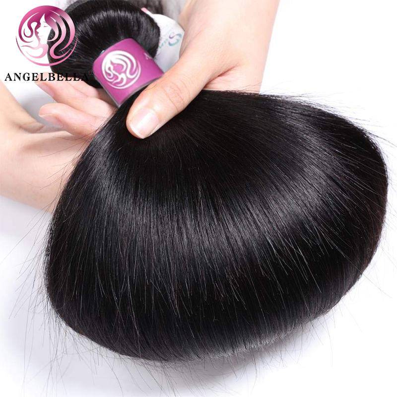 Angelbella Queen Doner Virgin Hair 100% Straight Nature Black Hair Extensions Raw Human Hair Bundles