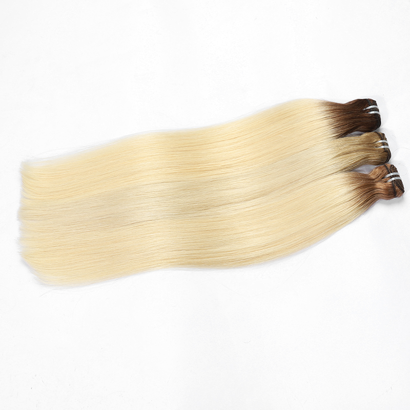 Wholesale 100% Raw Virgin Human Hair Hand Tied Weft Cuticle Aligned Bone Straight Quality Dyed Natural Style Softness Advantage