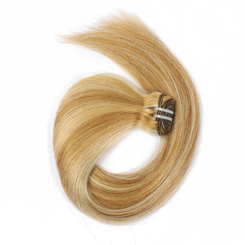 AngelBella Brazilian Hair Weft 100% Raw Virgin Cuticle Aligned Bone StraightLight Color Natural Hand Tied Styles Soft Hand Tied
