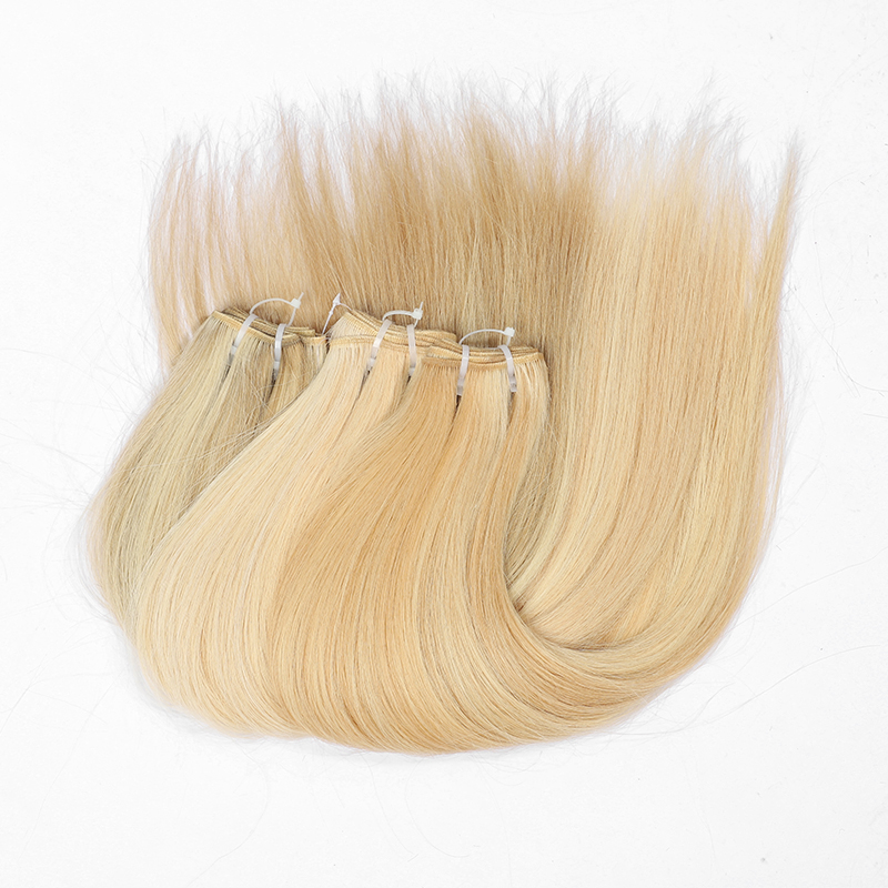 Wholesale Raw Virgin Hair Extensions 100% Raw Virgin Bone Straight Brazilian Hair Weft Hand Tied Cuticle Aligned Natural Style