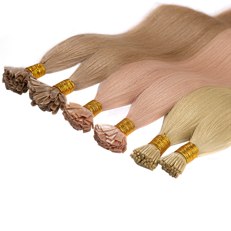 Wholesale I-tip Hair Extensions Cuticle Aligned Bone Straight I-tip Hair Extensions 100% Raw Virgin Human Hair