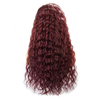Angelbella 13x4 180% Density Glueless Brazilian Human Hair Transparent Lace Frontal Wigs 99J Water Wave Lace Front Wig for Women